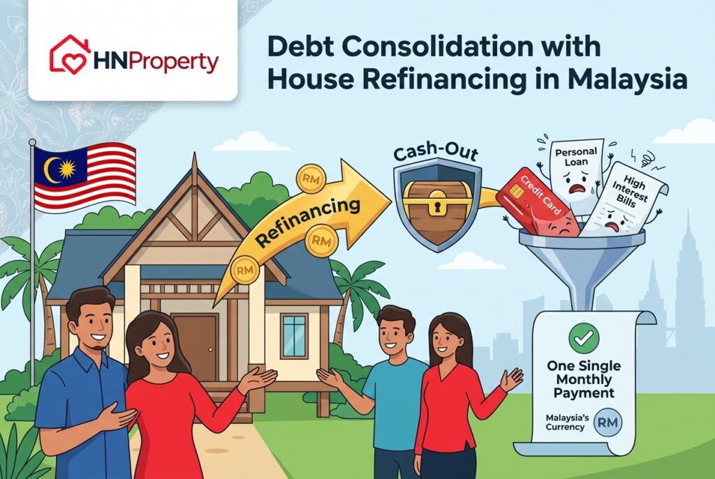 debt consolidation with house refinancing Malaysia